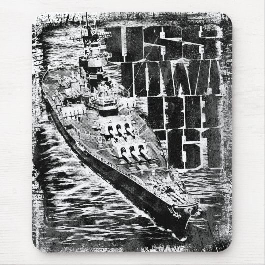 slagschip Iowa Mousepad Muismat (Voorkant)