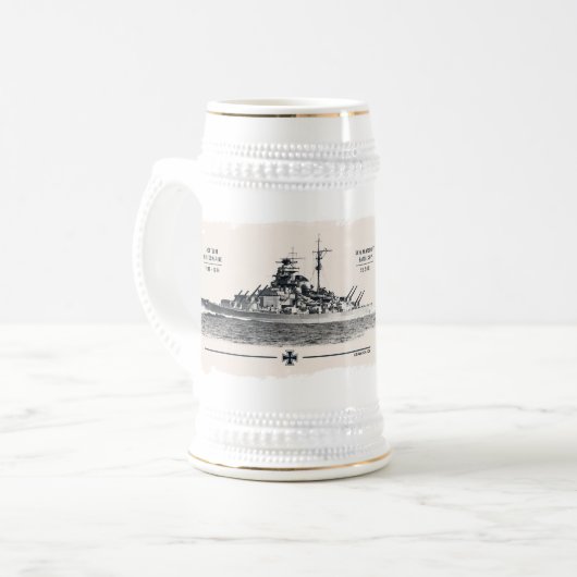 Slagschip Tirpitz Bierpul (Voorkant links)