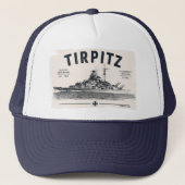Slagschip Tirpitz Cap Trucker Pet (Voorkant)