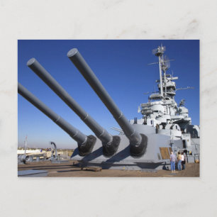 Slagschip USS Alabama bij Battleship Memorial 2 Briefkaart