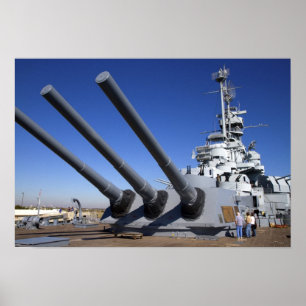 Slagschip USS Alabama bij Battleship Memorial 2 Poster