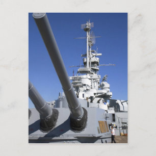 Slagschip USS Alabama bij Battleship Memorial Briefkaart