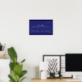 Slagschip USS Arizona-blauwdruk Poster (Thuiskantoor)