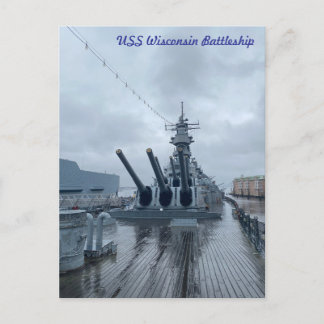 Slagschip USS Wisconsin Briefkaart