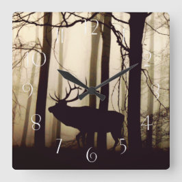 Slagsilhouet Vierkante Klok