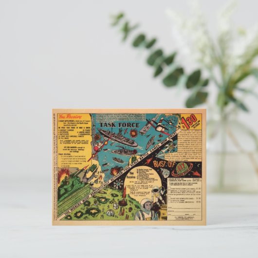  slagspel ad Briefkaart (Staand voorkant)