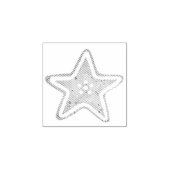 Slagstempel voor kleine kerststerren rubberstempel (Afrduk)