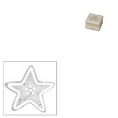 Slagstempel voor kleine kerststerren rubberstempel (Gestempeld)