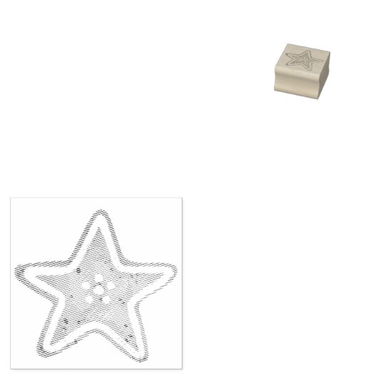 Slagstempel voor kleine kerststerren rubberstempel (Gestempeld)