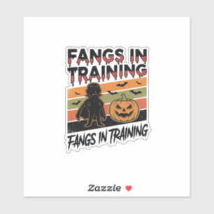 Slagtanden in training Funny Vampier Halloween T-s Sticker
