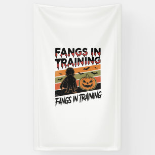 Slagtanden in training grappig vampier Halloween s Spandoek