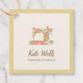 Slagtassen voor naaiveegmachines bedankjes labels (Voorkant)