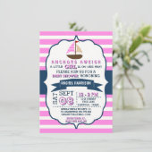 Slaguitnodigingen voor baby's met een neusgat voor kaart (Staand voorkant)