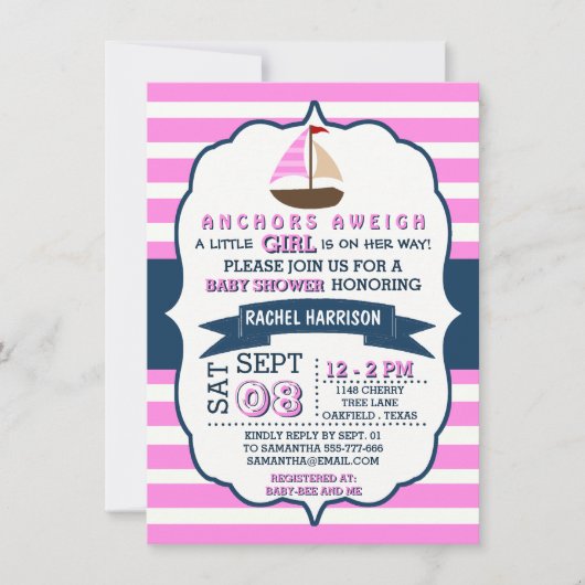 Slaguitnodigingen voor baby's met een neusgat voor kaart (Voorkant)