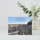 slagveld, nationaal militair park Pea Ridge, MO Briefkaart (Staand voorkant)