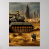 slagveld van Novum Desertum | AI Art Poster (Voorkant)