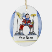 Slagwerker - vrouw keramisch ornament (Rechts)