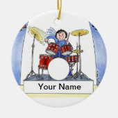 Slagwerker - vrouw keramisch ornament (Voorkant)