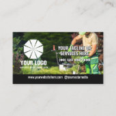 Slagzin Uw Logo Overlay Foto Bewerkbare QR-code Visitekaartje (Voorkant)