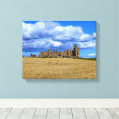 Slains Castle, Aberdeenshire, Schotland. Canvas Afdruk (Insitu (Houten vloer))