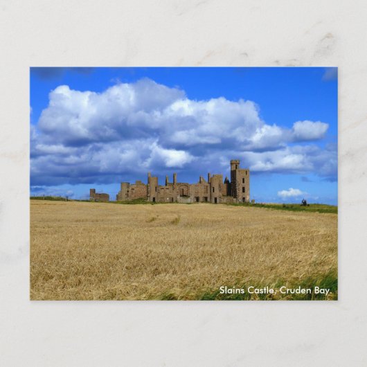 Slains Castle, Cruden Bay. Briefkaart (Voorkant)