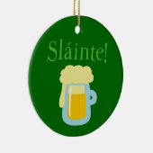 Sláinte Beer Keramisch Ornament (Rechts)