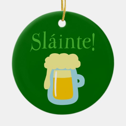 Sláinte Beer Keramisch Ornament (Voorkant)