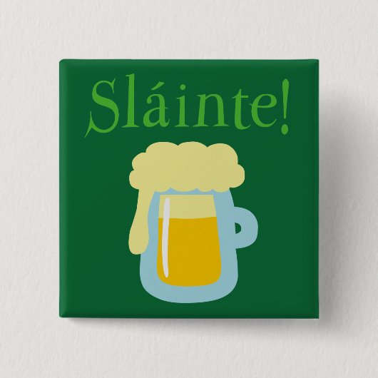 Sláinte Beer Vierkante Button 5,1 Cm (Voorkant)