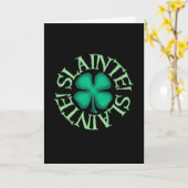 Slainte black greeting card kaart (Gele Bloem)