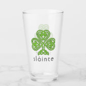 Slainte Celtic Shamrock Green St. Patrick's Day Glas (Voorkant)