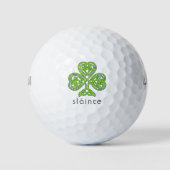 Slainte Celtic Shamrock Green St. Patrick's Day Golfballen (Voorkant)