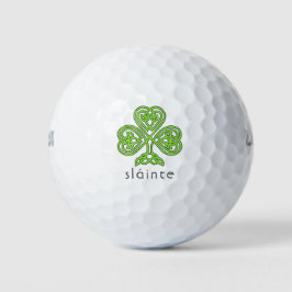 Slainte Celtic Shamrock Green St. Patrick's Day Golfballen