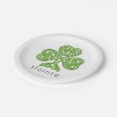 Slainte Celtic Shamrock Green St. Patrick's Day Papieren Bordje (Gekanteld)