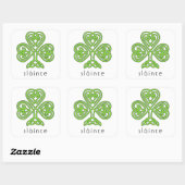 Slainte Celtic Shamrock Green St. Patrick's Day Vierkante Sticker (Vel)