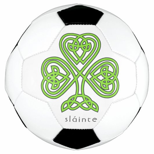 Slainte Celtic Shamrock Green St. Patrick's Day Voetbal (Voorkant)