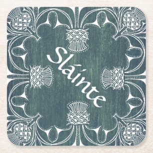 Sláinte Cheers Scottish Thistle Onderzetter