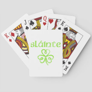 Slainte Cute Cheers Good Health Fun St Pat Pokerkaarten