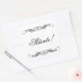 Slainte - Elegante werveling bruiloft Vierkante Sticker (Envelop)