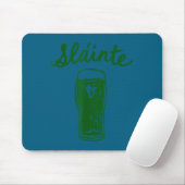 Slainte gaelische toast script Ierse pub cheer Muismat (Met muis)