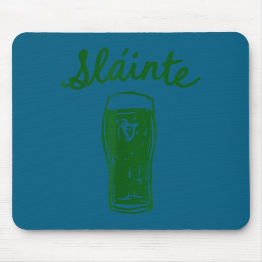 Slainte gaelische toast script Ierse pub cheer Muismat (Voorkant)