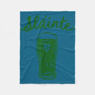 Slainte gaelische toast script Ierse pub cheers Fleece Deken