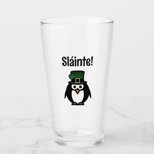 Sláinte, gepersonaliseerd St Patrick's Day biergla Glas (Voorkant)