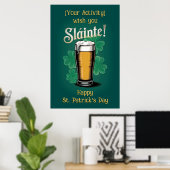 Slàinte! Glasheen Saint Patrick's Day Pint Bier Poster (Thuiskantoor)