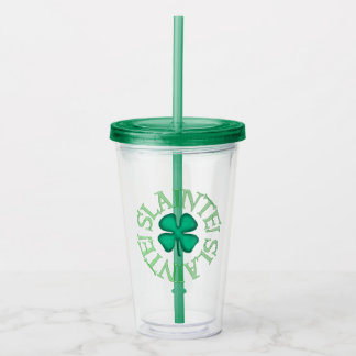 Slainte green acrylic tumbler acryl drinkbeker