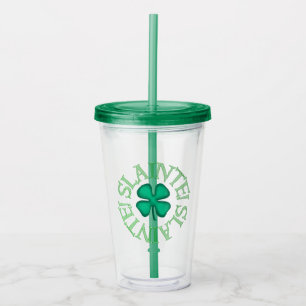 Slainte green acrylic tumbler acryl drinkbeker