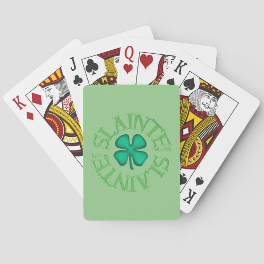 Slainte green Poker speelkaarten (Achterkant)
