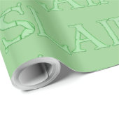 Slainte groen glanzend inpakpapier groot (Rol Hoek)
