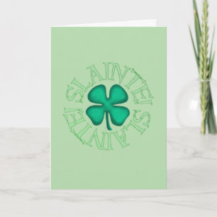 Slainte groene wenskaart kaart