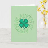 Slainte groene wenskaart kaart (Gele Bloem)
