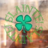 Slainte grote zie door venster vastklampen voorste raamsticker (Vel 2)